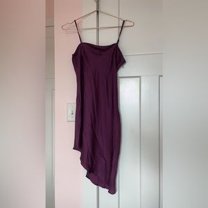 forever 21 silk purple dreas with slit